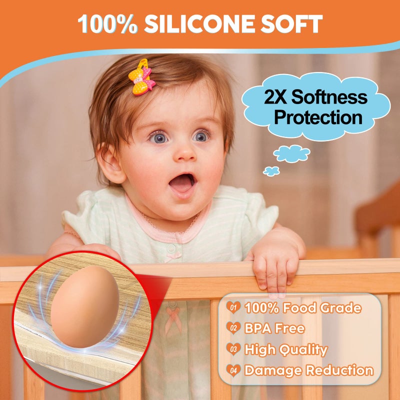 Loiion Edge Protector, 100% Silicone, Soft Corner Protectors for Kids, Pre-Tape Adhesive, Furniture-corner Safety Bumpers (3.3ft, Clear) - Image 2